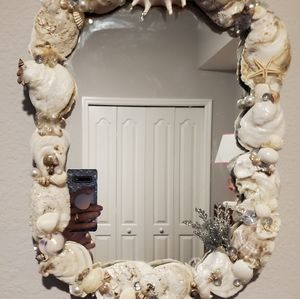 Oyster shell mirror